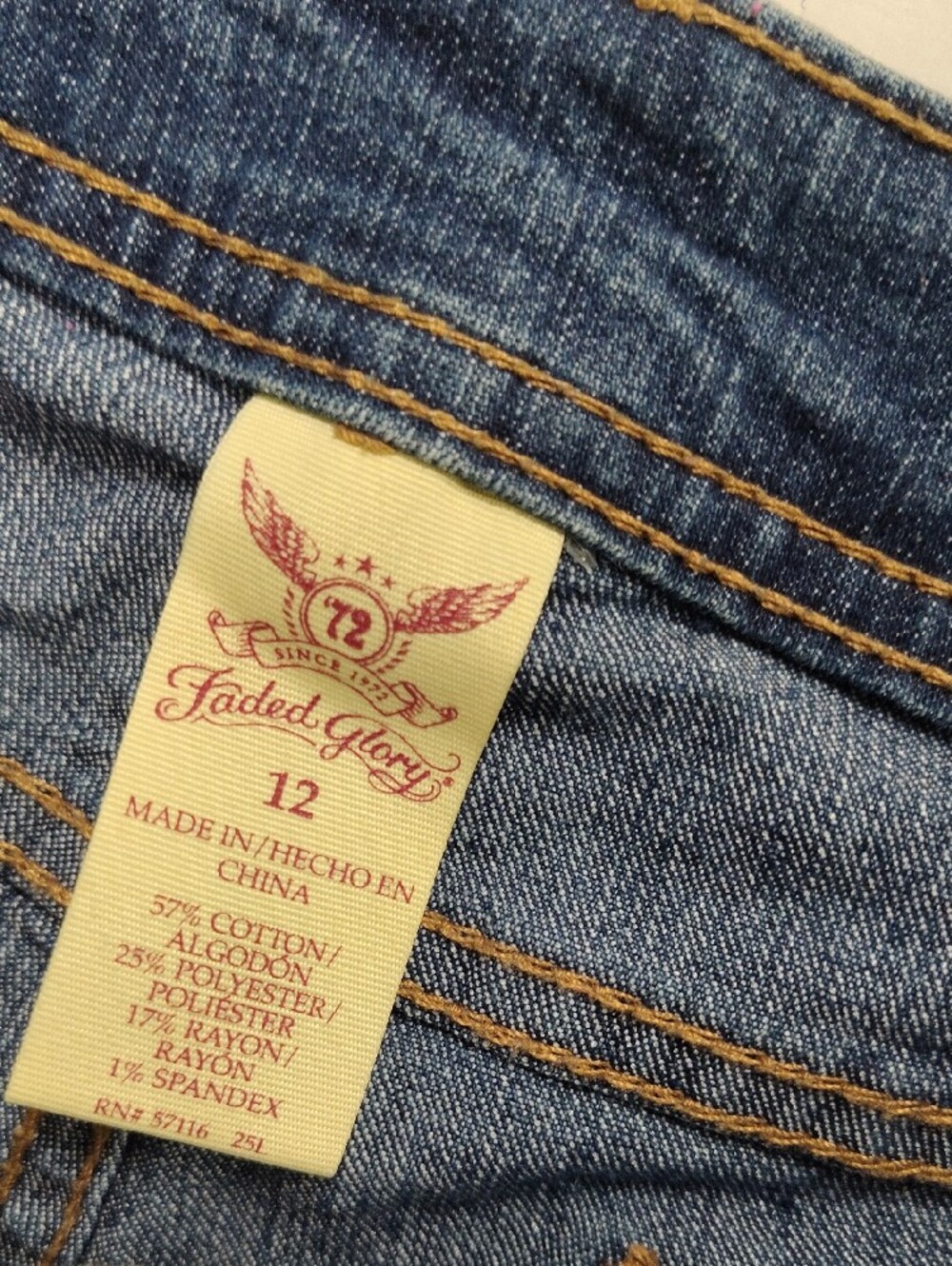 Dark Blue Capri Denim Jeans - Picture 4 of 4